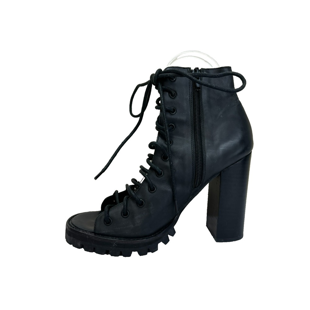 Jeffrey Campbell Free People Palermo 4" Heel  Open Toe Lace Up Side Zip‎ SZ 8 - Picture 4 of 12